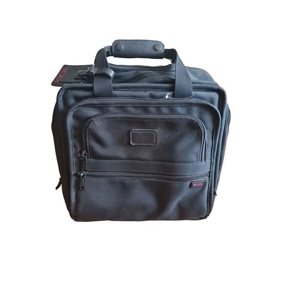 TUMI Alpha Rolling Laptop Briefcase Bag Ballistic Overnight Suitcase 2214D3 BLK - Picture 1 of 14